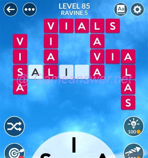 Wordscapes level 85 answers .